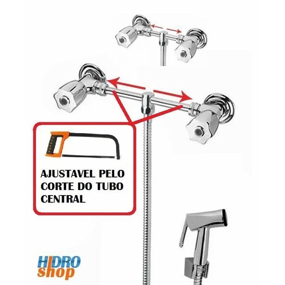 Misturador Externo Ajustável Ducha Higiênica Cromado C50 - 2300927