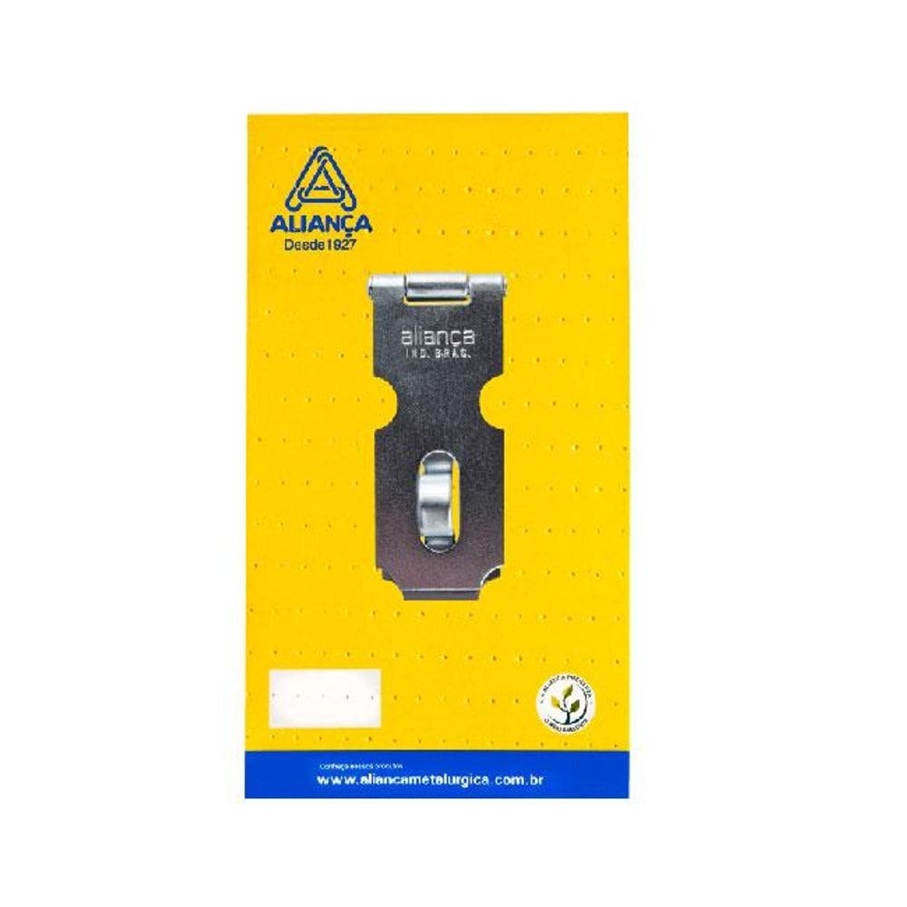 cartela porta cadeado 114mm zincado cartela alianca