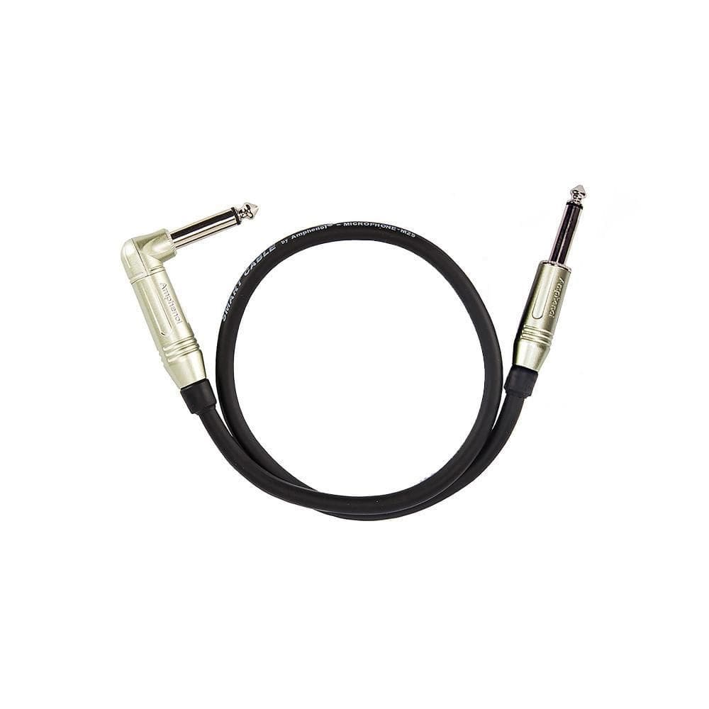 Cabo p10 macho para p10, l, 90º graus mono - amphenol 50cm