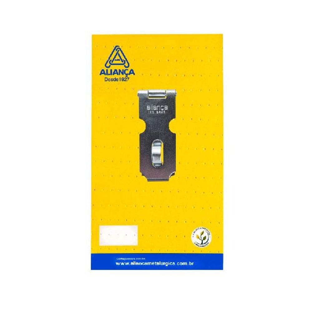cartela porta cadeado 89mm zincado cartela alianca