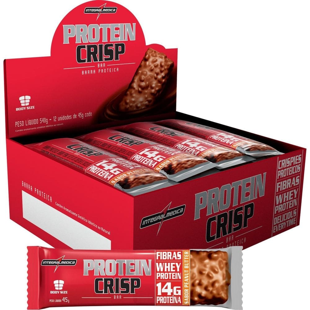 Protein Crisp Barra de proteína Caixa 12 unid Peanut Butter