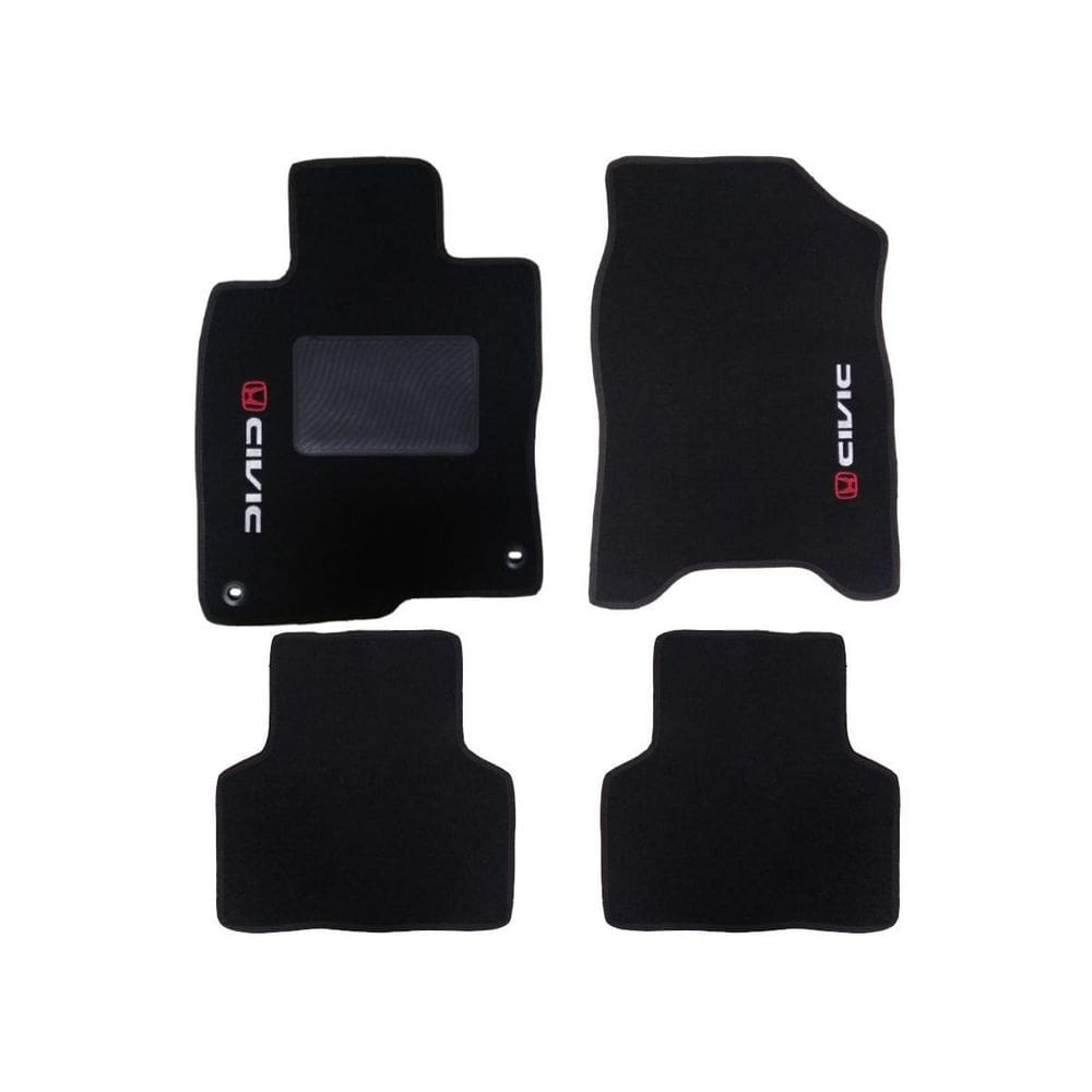 Kit tapete carpete para honda civic 2017 até 2020 preto