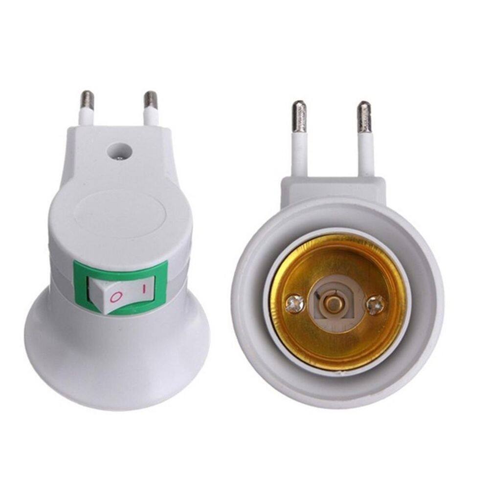 Adaptador Lâmpada Soquete E27 Tomada Com Botão - 1 Unidade