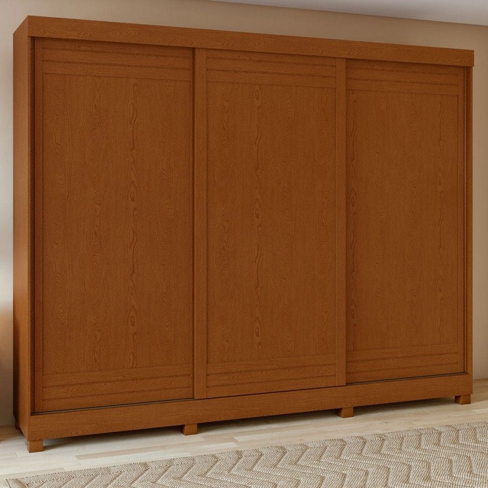 Guarda-Roupa Casal Nice 3 Portas 4 Gavetas Flex Frassino/Off White 73368.169 - Móveis Lopas