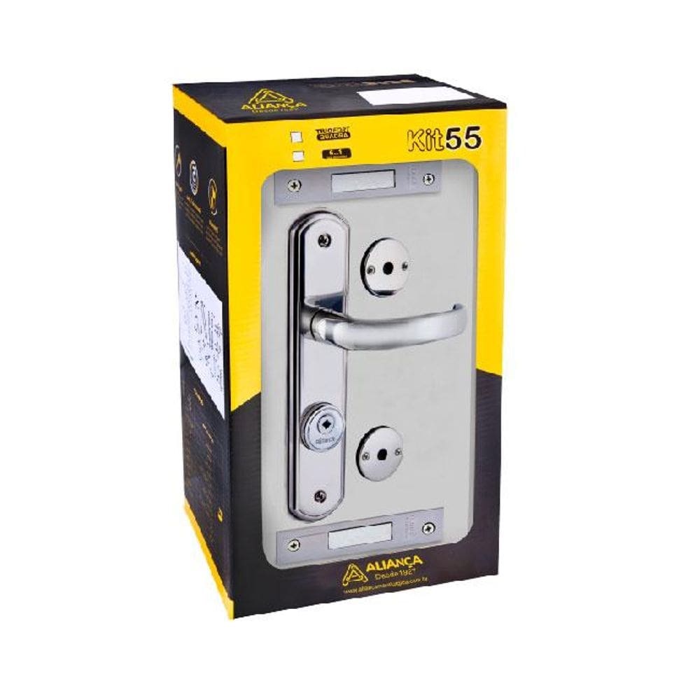 fechadura tetra orion anatomic 3x1 cromado alianca