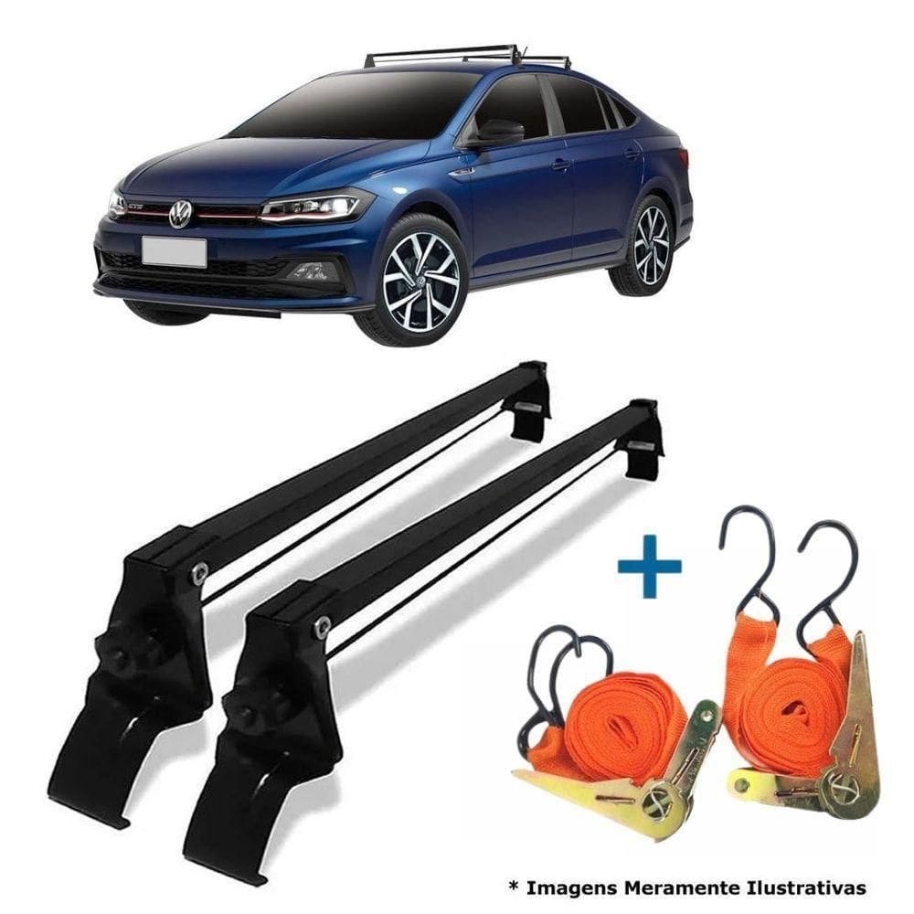 Rack De Teto Bagageiro + 2 Cintas Virtus Ano 18/22