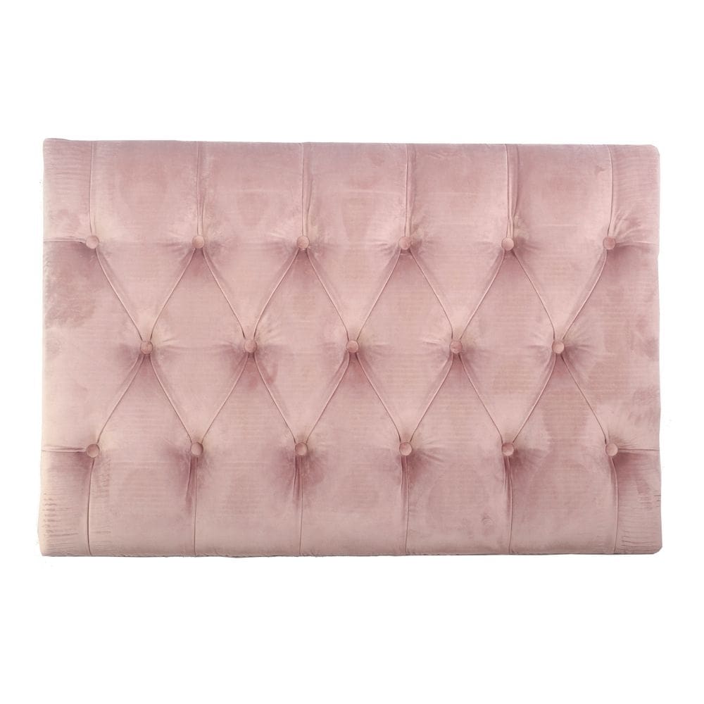 Cabeceira solteiro para cama box painel capitone veludo rosa