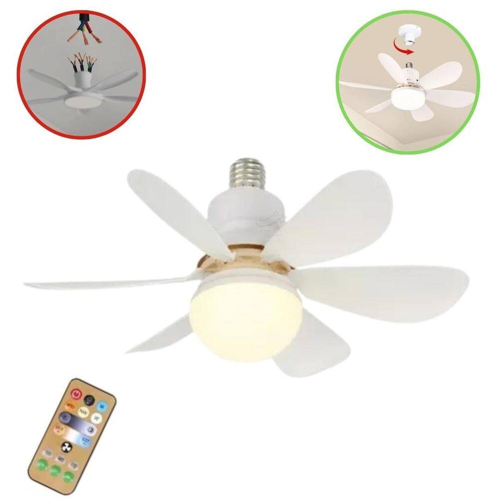 Ventilador de teto com lâmpada potente silencioso 60w