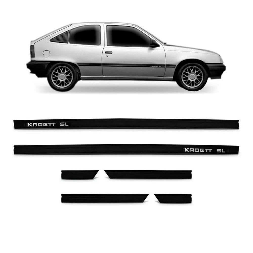Jogo friso lateral kadett sl 1989 1990 a 1998 6pcs preto