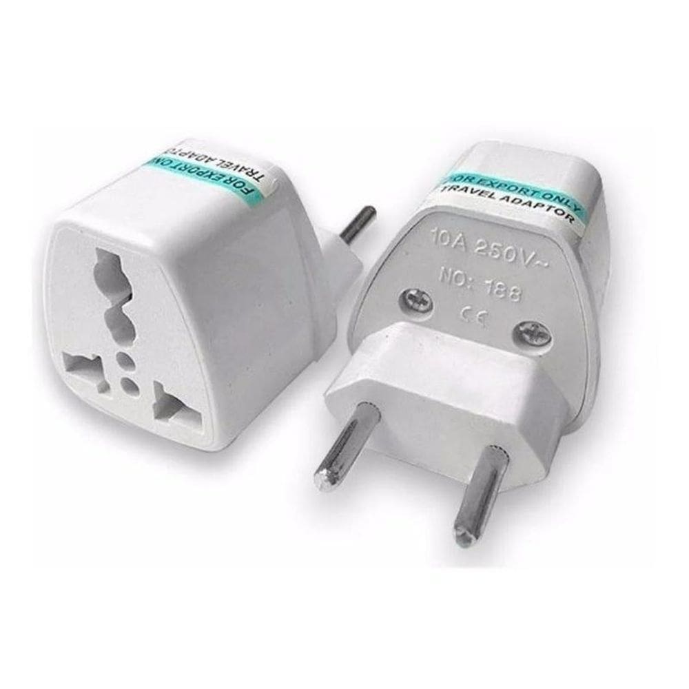 Adaptador tomada universal padrão europeu uk para brasil