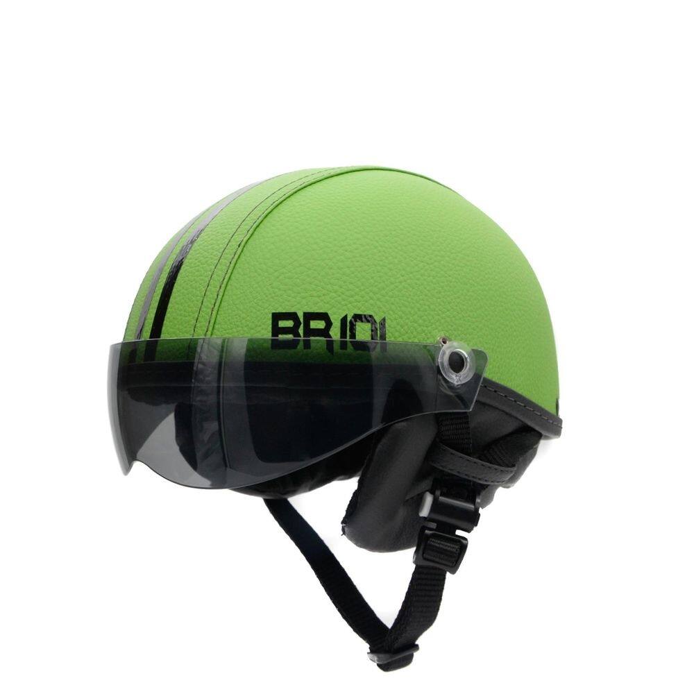 Capacete coquinho scooter elétrica bike verde neon viseira