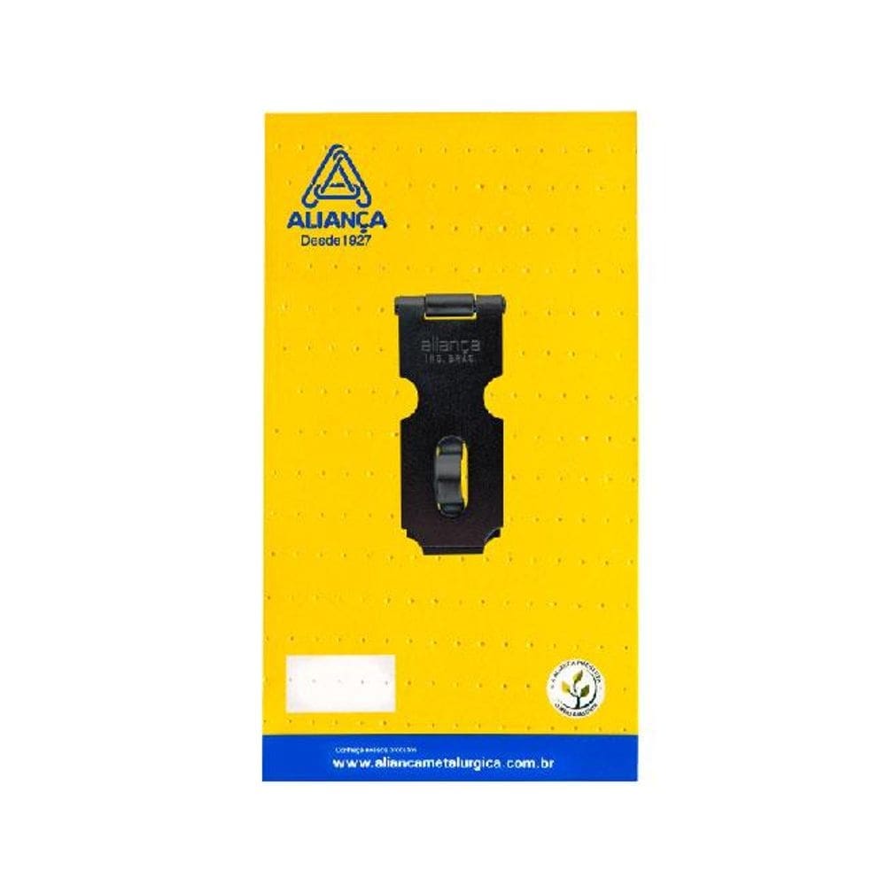 cartela porta cadeado 89mm preto fosco cartela alianca