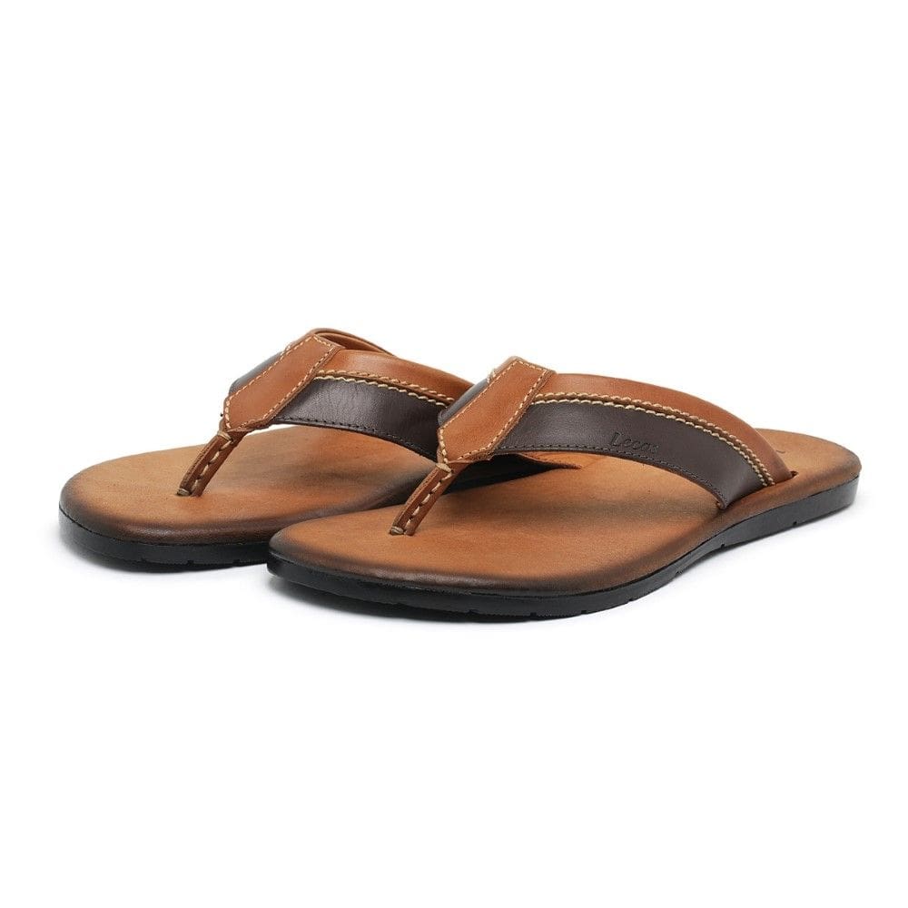 Chinelo de Dedo Masculino Couro Moderno Palmilha EVA Forrada Super Confortavel