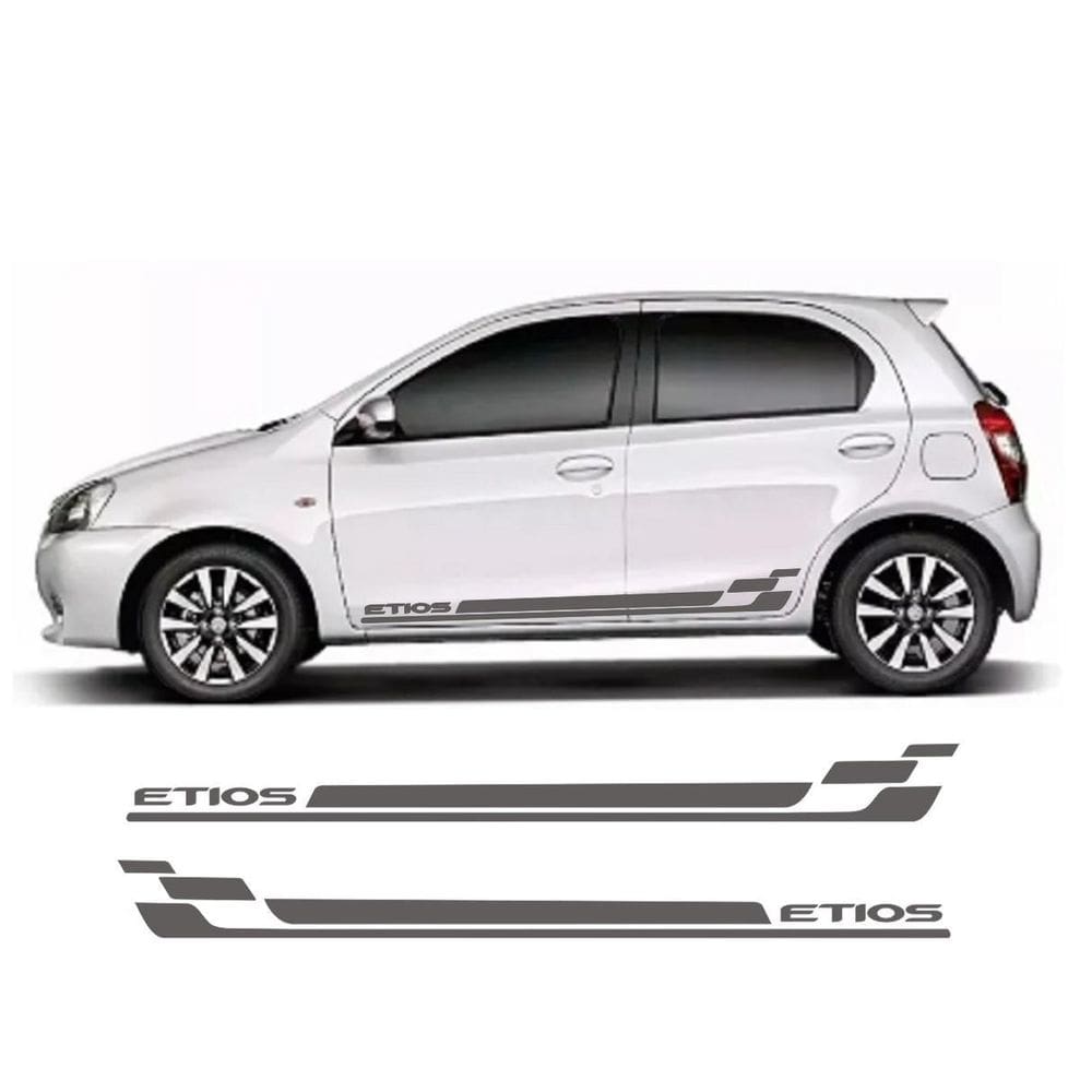 Adesivo Lateral Etios Hatch Et3 Toyota Faixa Colante Fita