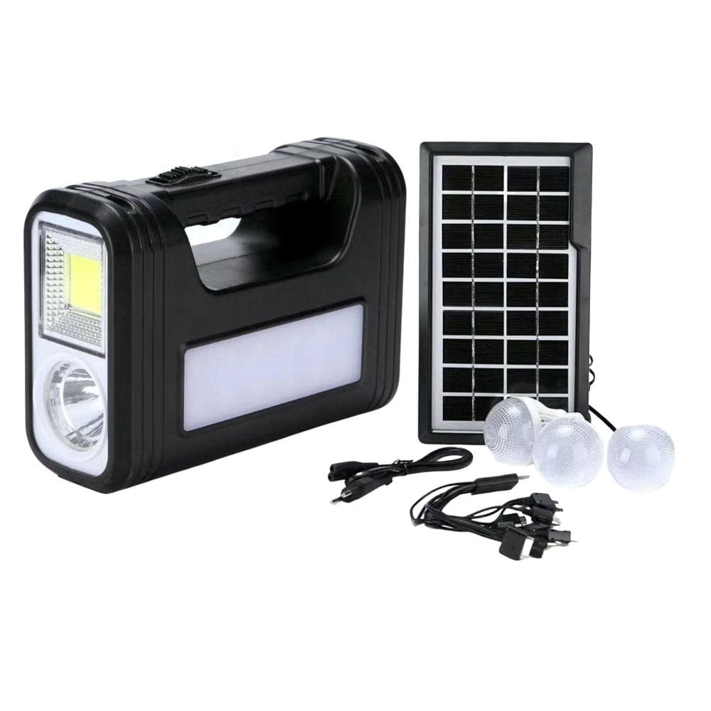 Kit energia solar com 1 placa 3 lâmpadas bateria carregador