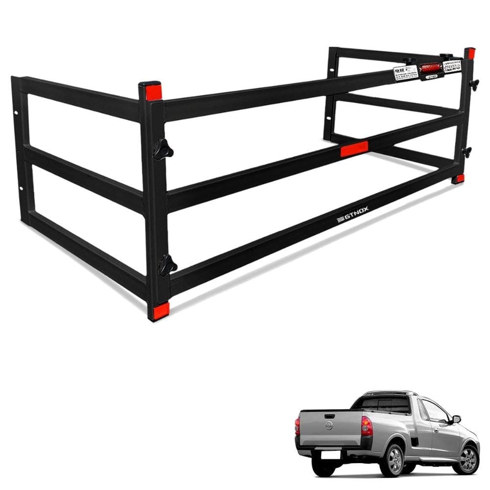 Extensor de Caçamba Montana 2003 a 2010 Divisor ED Preto Gtnox