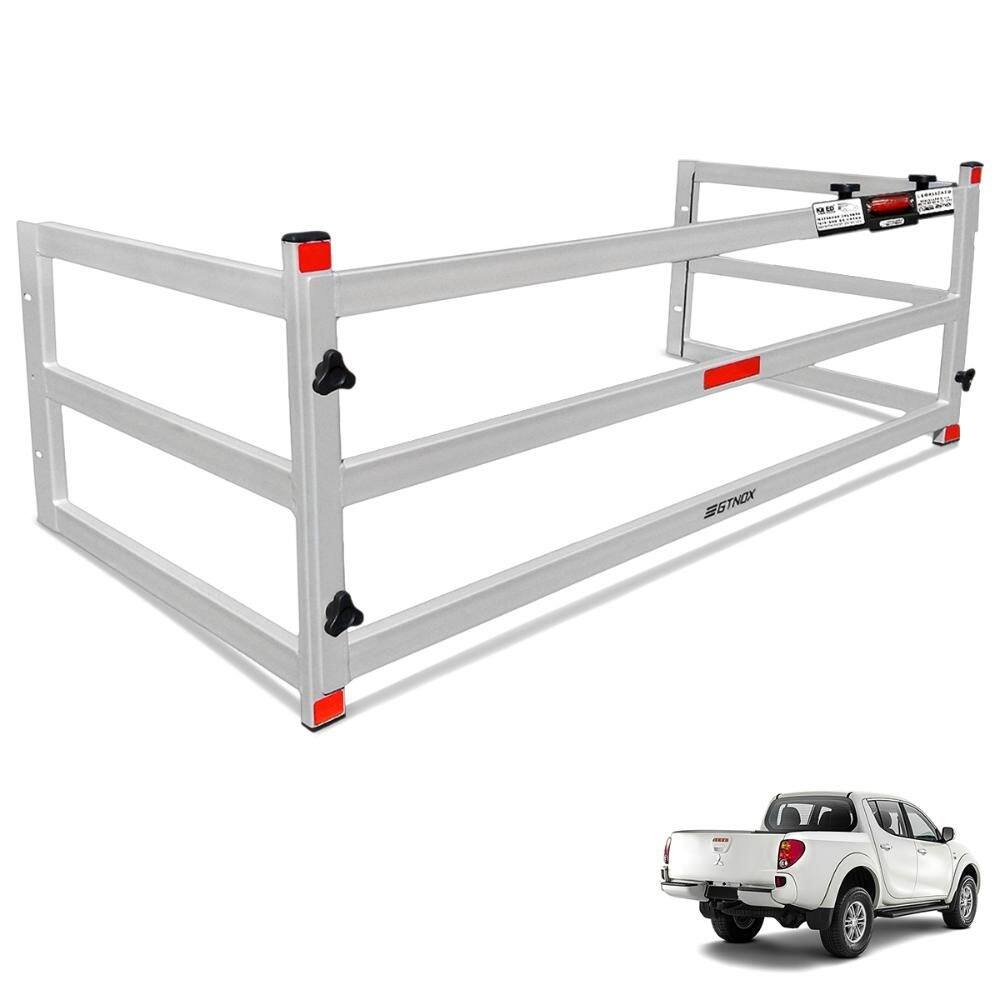 Extensor de Caçamba L200 Triton 2008 a 2018 Divisor ED Prata Gtnox