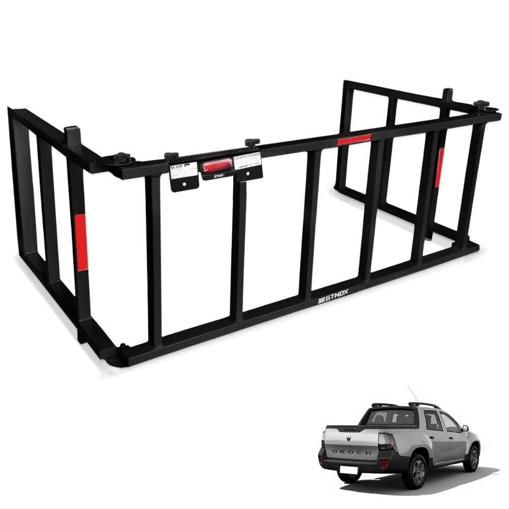 Extensor de Caçamba Oroch 2016 a 2024 Rampa Preto Reforçado 350kg Gtnox