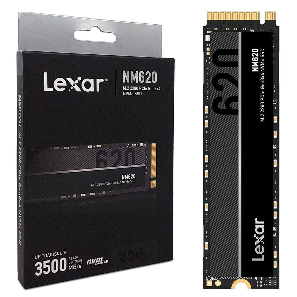 Ssd 256Gb Lexar Nm620, M.2 2280 Pcie 3.0 Nvme, Leitura