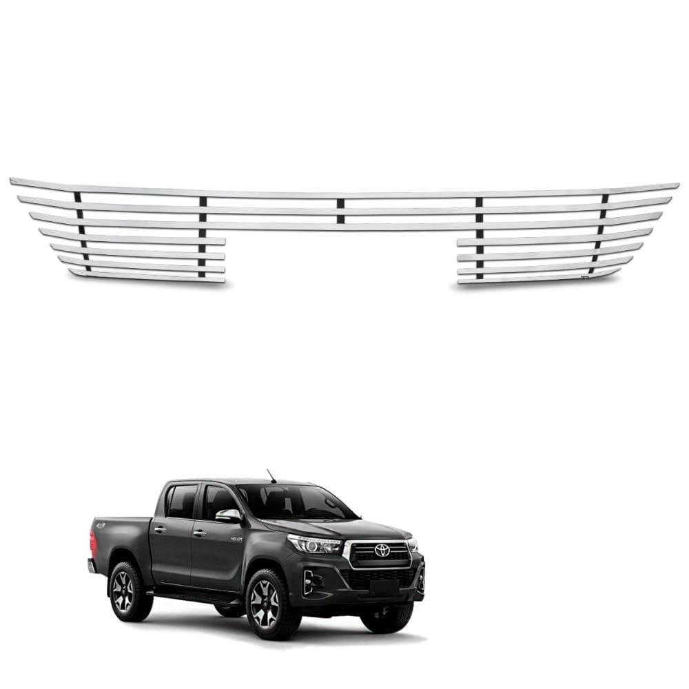 Sobre Grade Nova Hilux 2019 Inferior Aço Inox Cromada Slim Gtnox