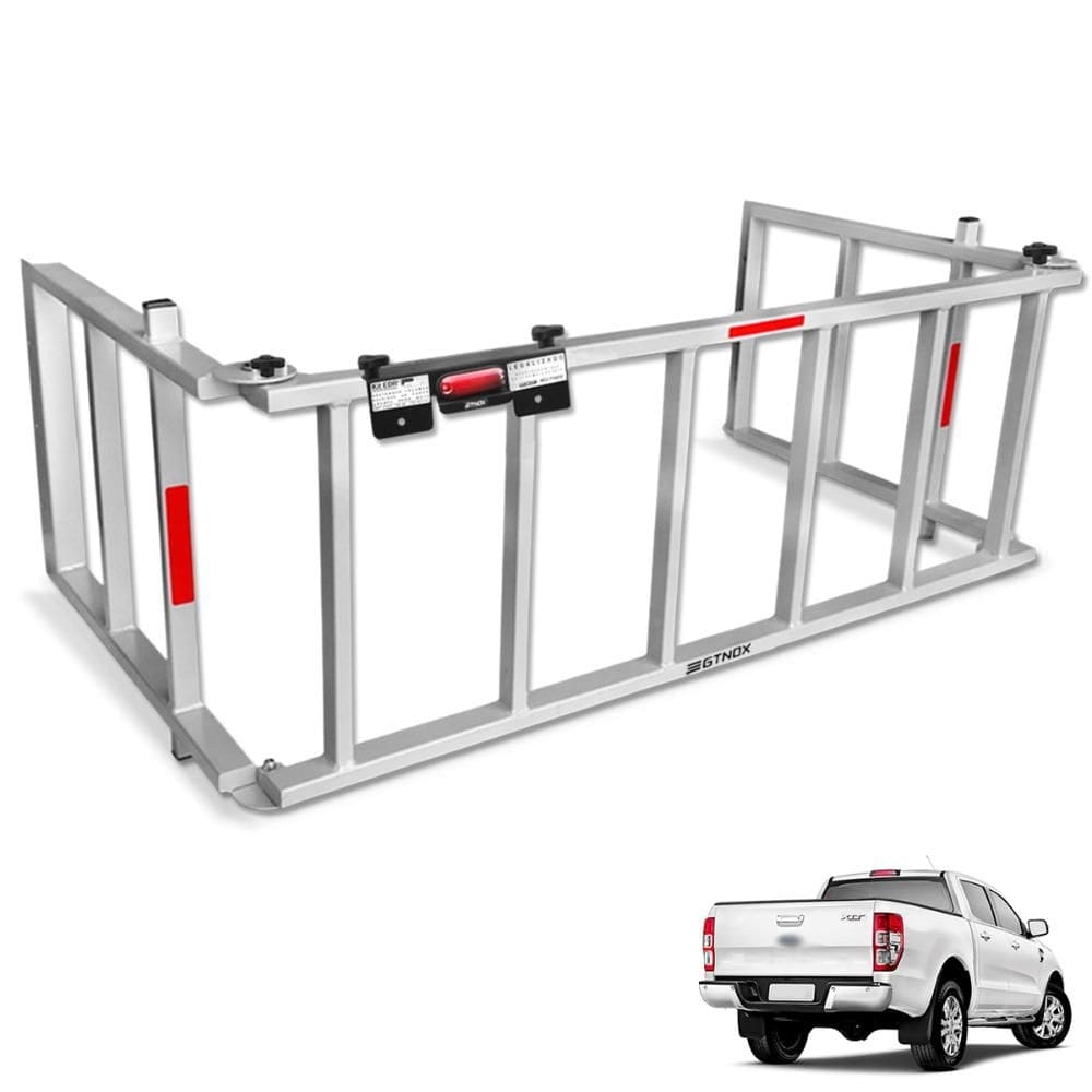 Extensor De Caçamba Ranger 2013 a 2023 Rampa Prata Reforçado 350kg