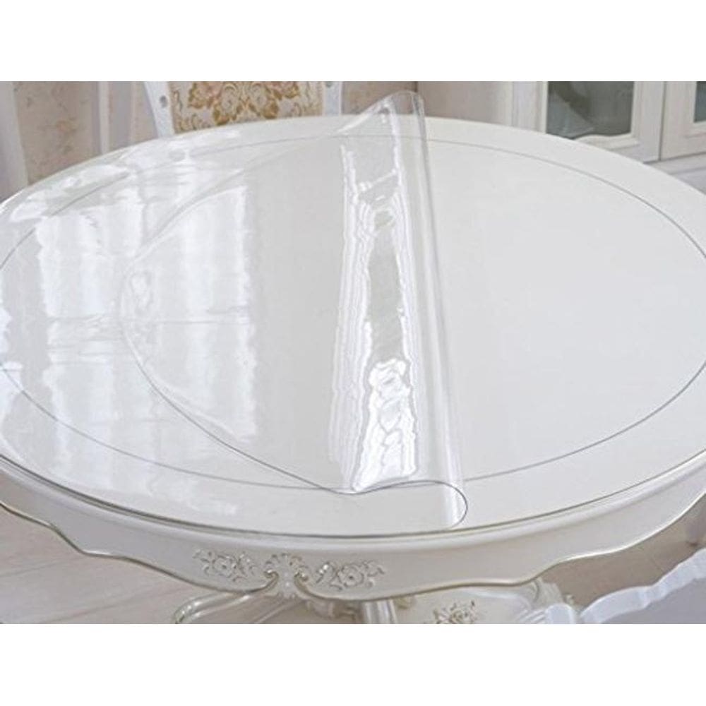 Toalha de mesa redonda plastico transparente 90cm diâmetro
