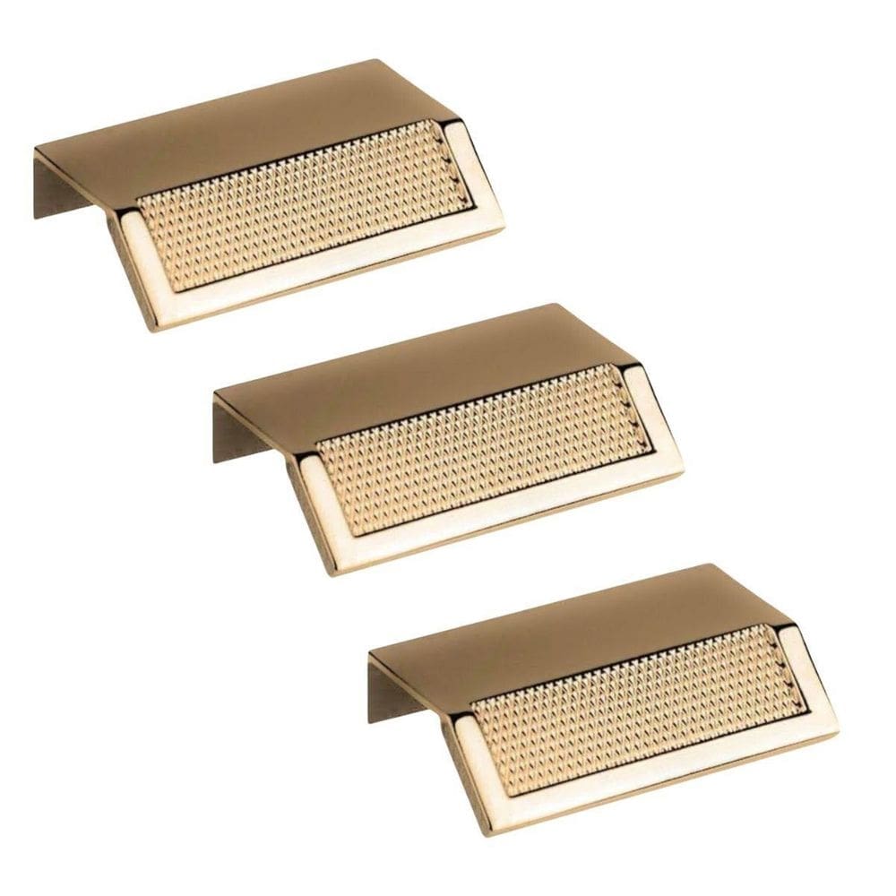 Kit 3 Puxador Citizen 45 Graus P Gold Dourado Brilhante Zen