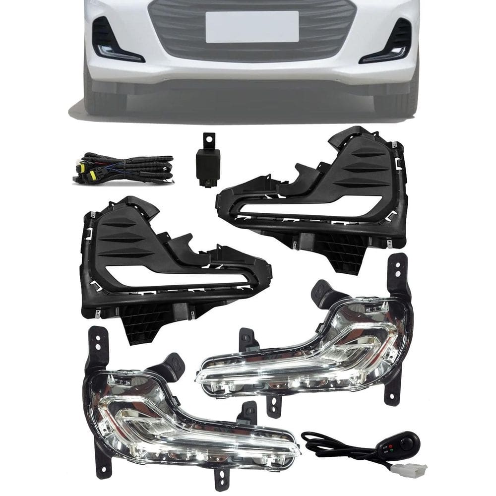 Kit led drl chevrolet onix hatch e sedan plus