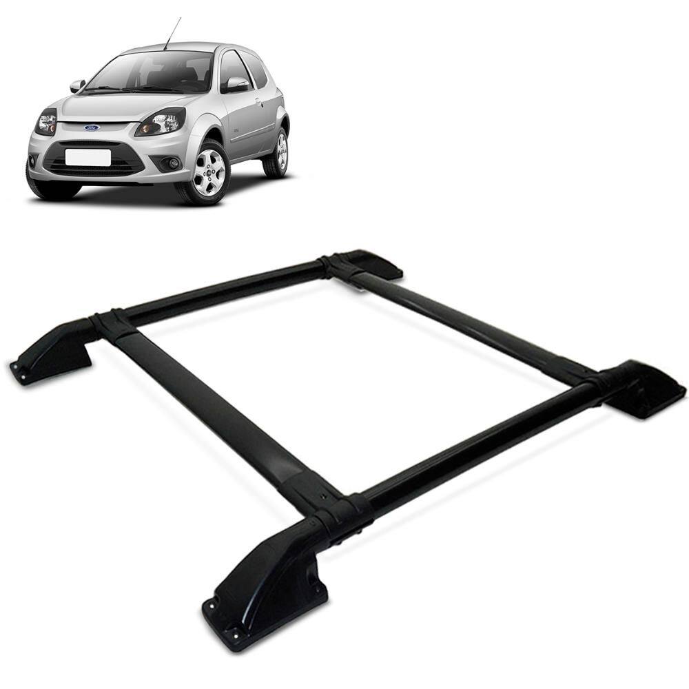 Rack de Teto Bagageiro Ford Ka 2008 a 2013 Tubolar Preto