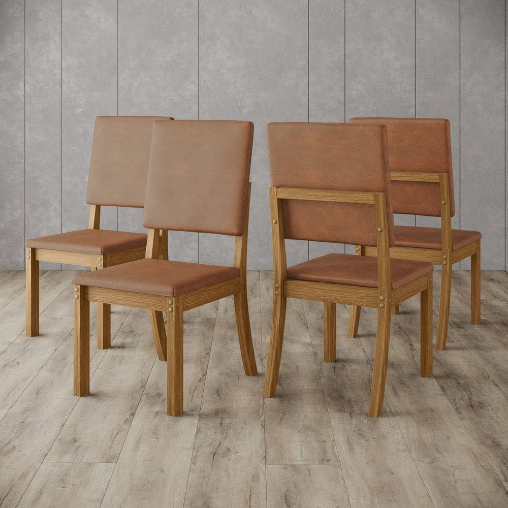 Kit 4 Cadeiras Estofadas para Mesa de Jantar Milla Plus Henn