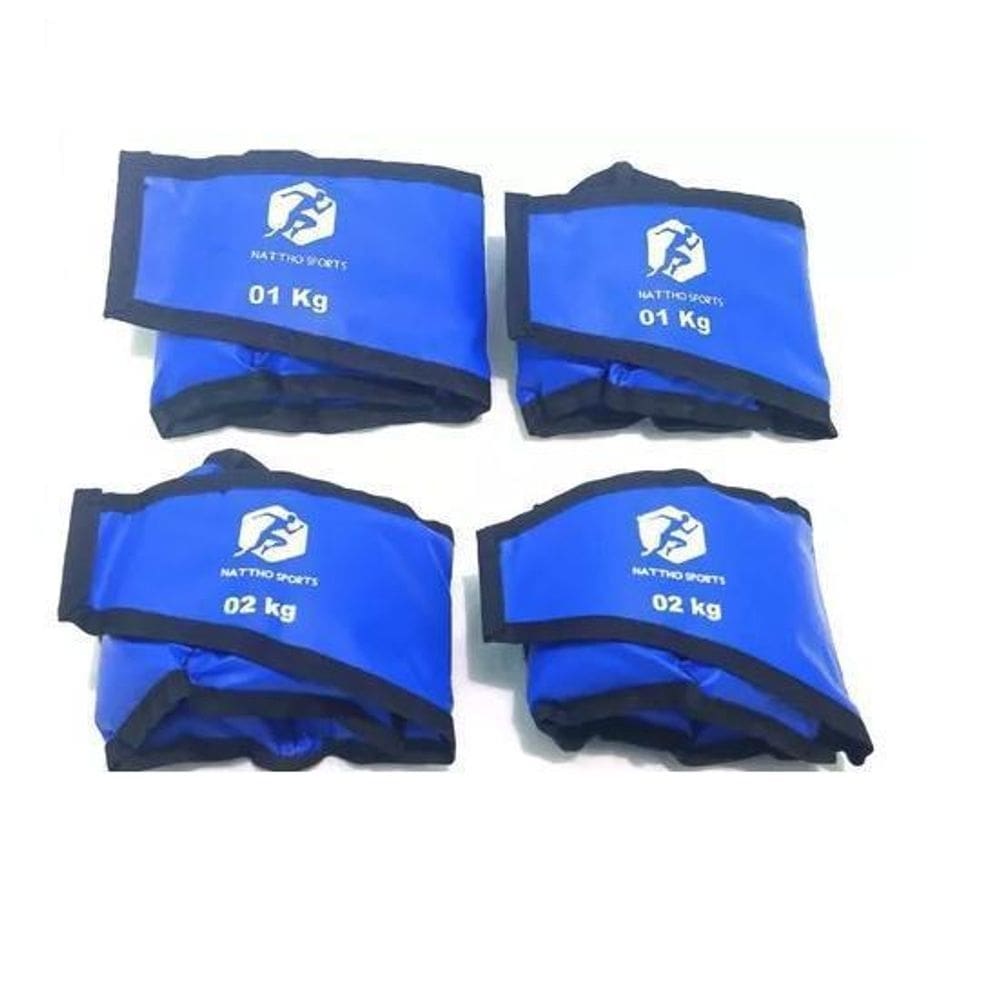 Kit caneleira tornozeleira de peso 1kg e 2kg perna / braço
