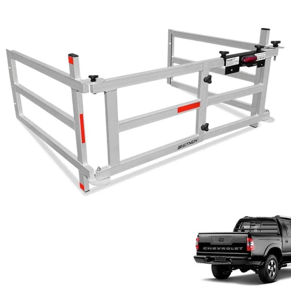 Extensor de Caçamba S10 Cab. Dupla 2001 a 2011 Dobravel EDD Prata Gtnox