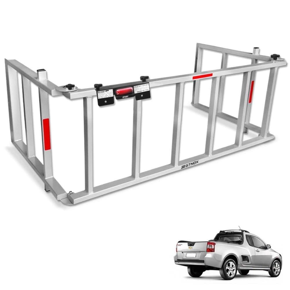 Extensor de Caçamba Montana 2011 a 2021 Rampa Prata Reforçado 350kg Gtnox
