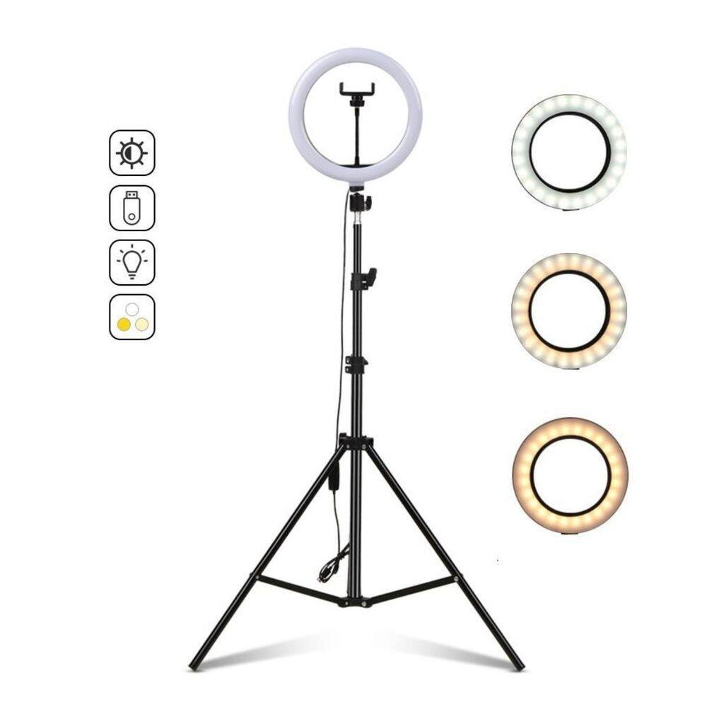 Ringlinght led luz flash estudio profissional com tripe 210m