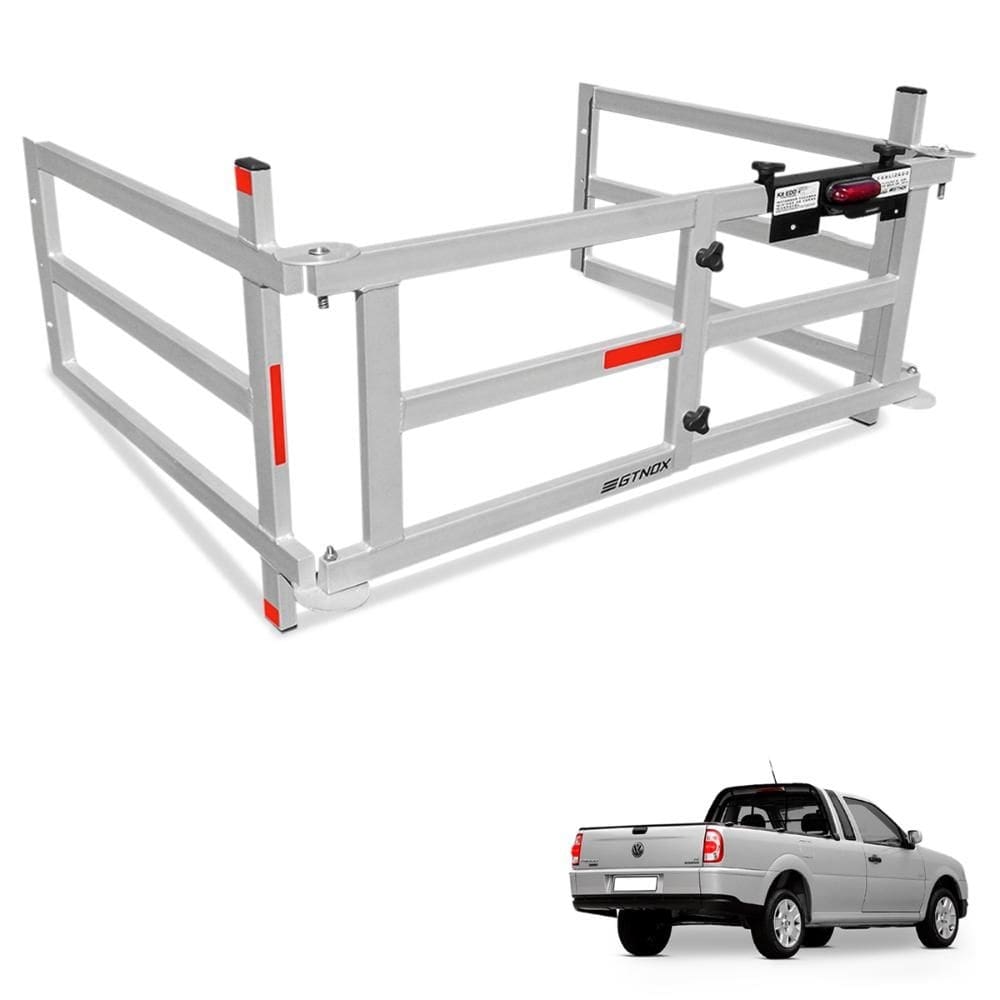 Extensor de Caçamba Saveiro 1998 a 2009 Dobravel EDD Prata Gtnox