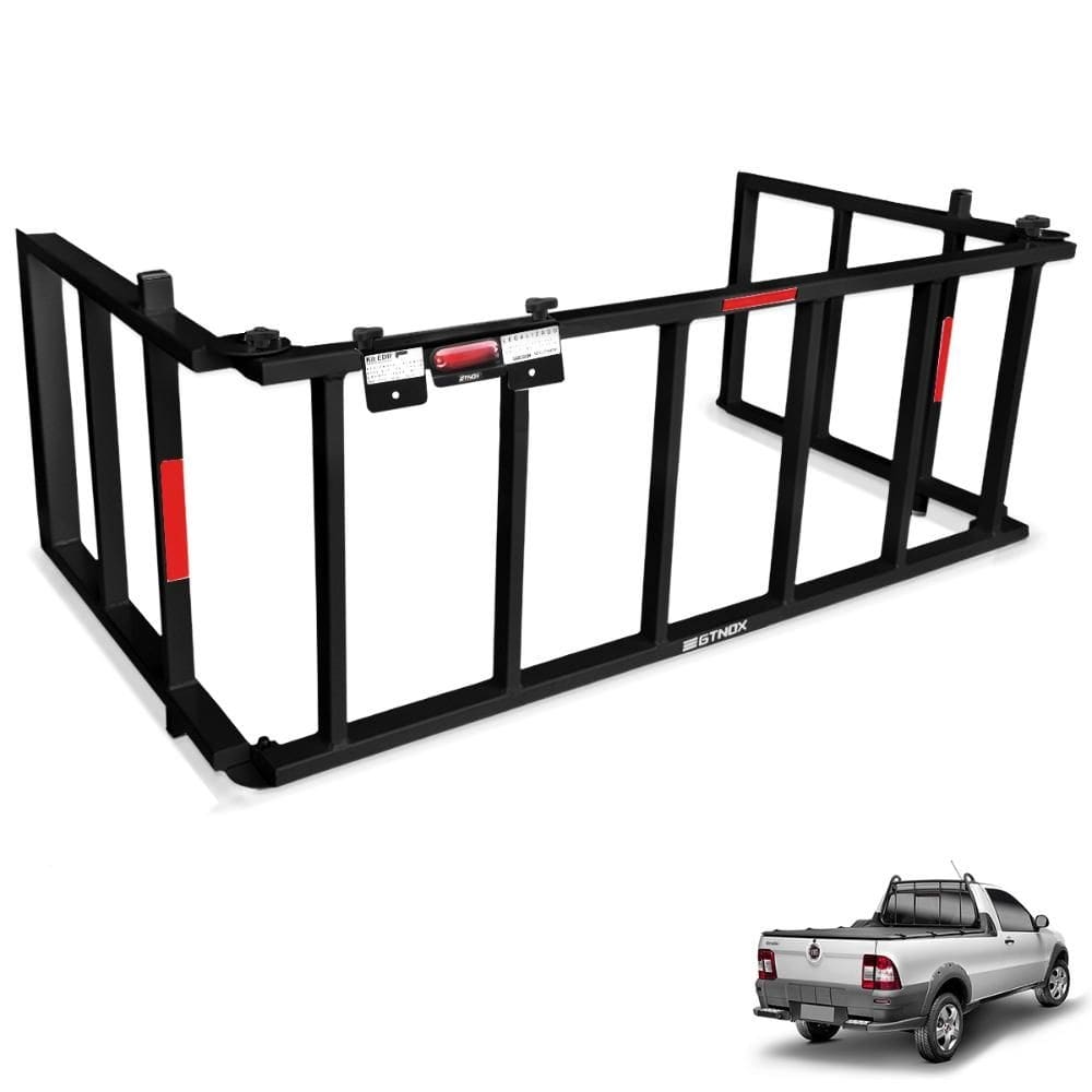 Extensor de Caçamba Strada 1998 a 2013 Rampa Preto Reforçado 350kg Gtnox