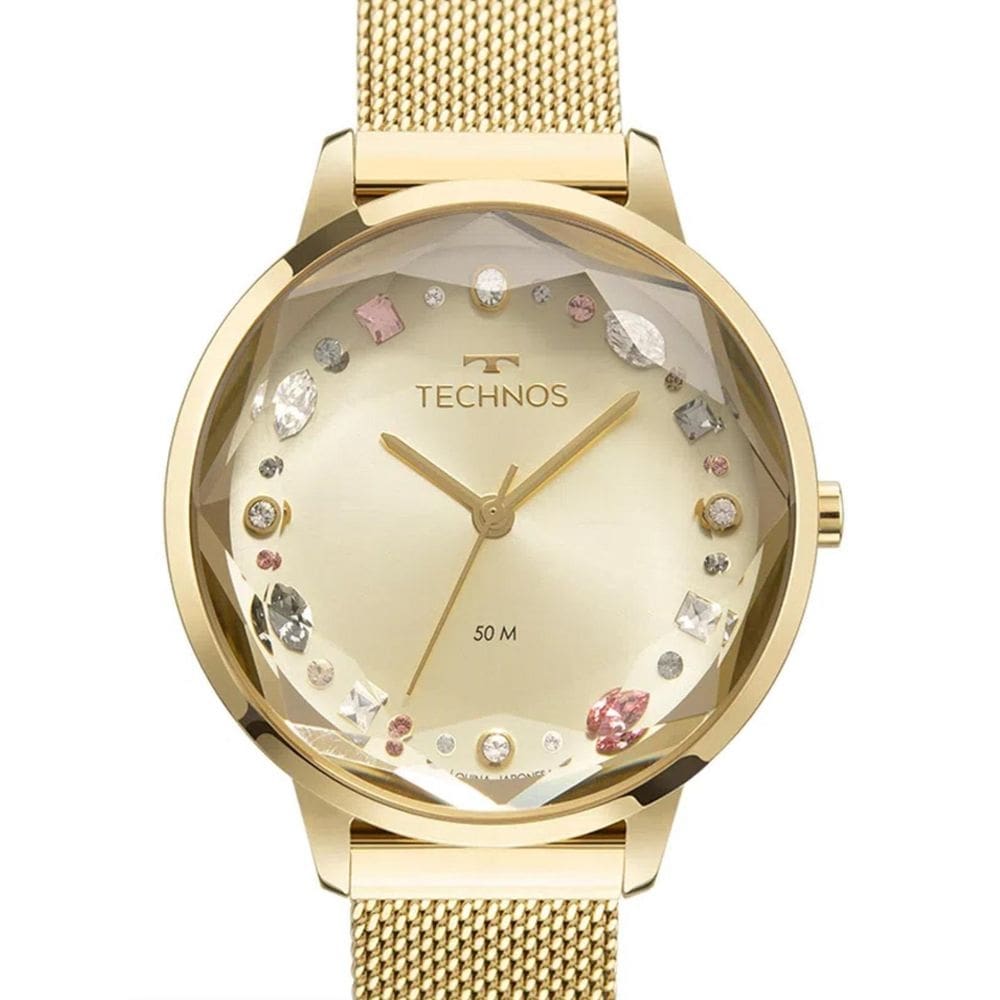 Relógio technos feminino elegance crystal 2035mva/1x