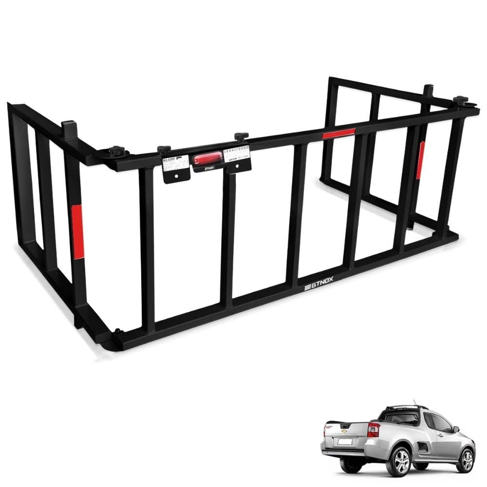 Extensor de Caçamba Montana 2011 a 2021 Rampa Preto Reforçado 350kg Gtnox