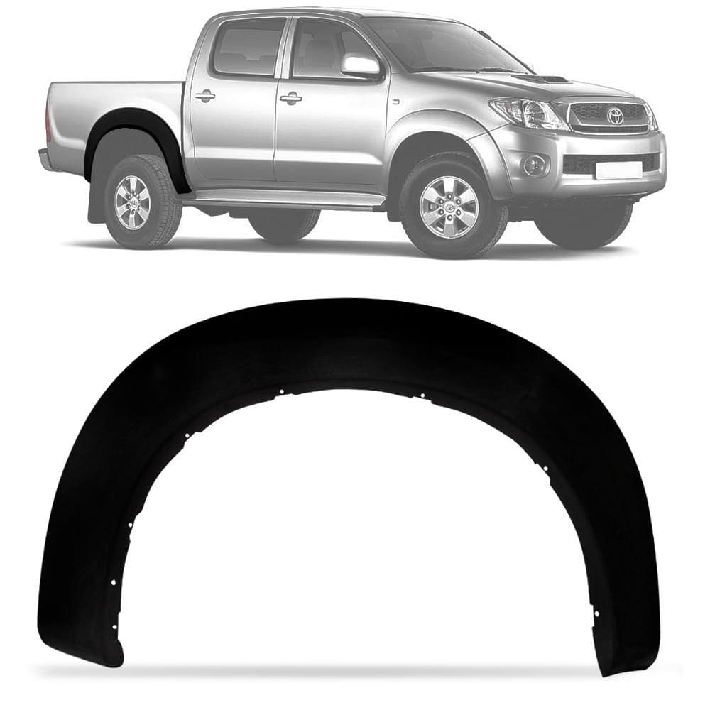 Alargador Paralamas Hilux 2005 a 2011 Traseiro Direito Preto
