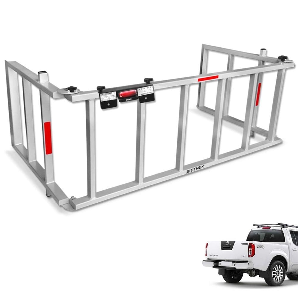 Extensor de Caçamba Frontier 2008 a 2016 Rampa Prata Reforçado 350kg Gtnox