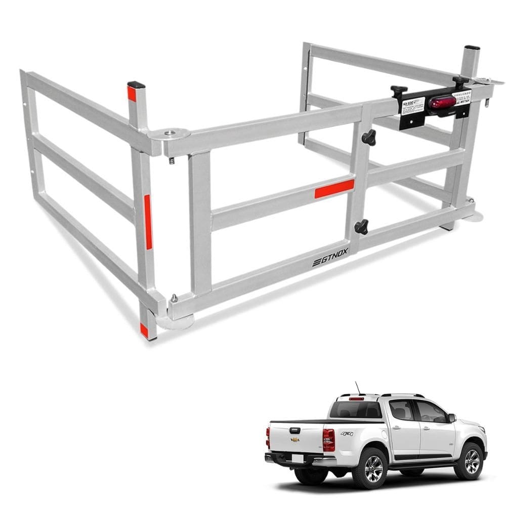Extensor de Caçamba S10 Cab. Dupla 2012 a 2024 Dobravel EDD Prata Gtnox