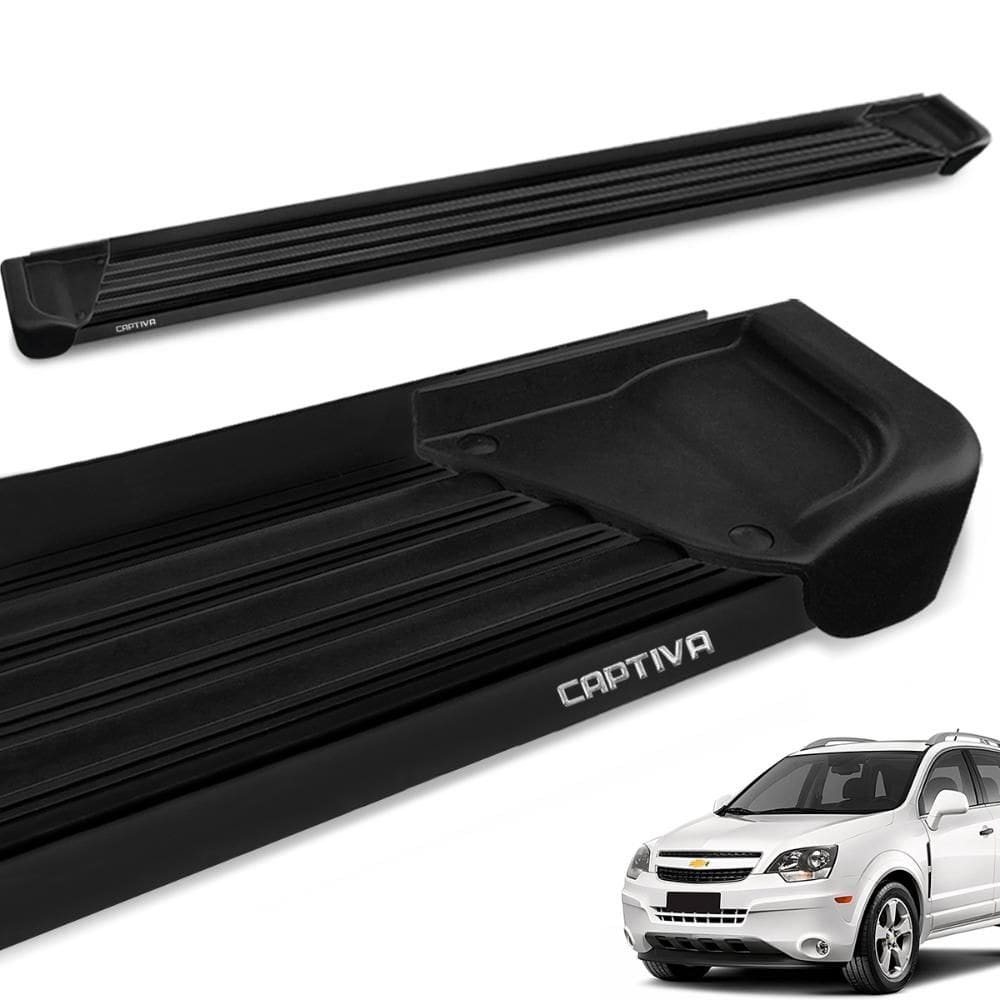 Estribo Lateral Captiva 2008 a 2017 Aluminio Preto A1 Gtnox