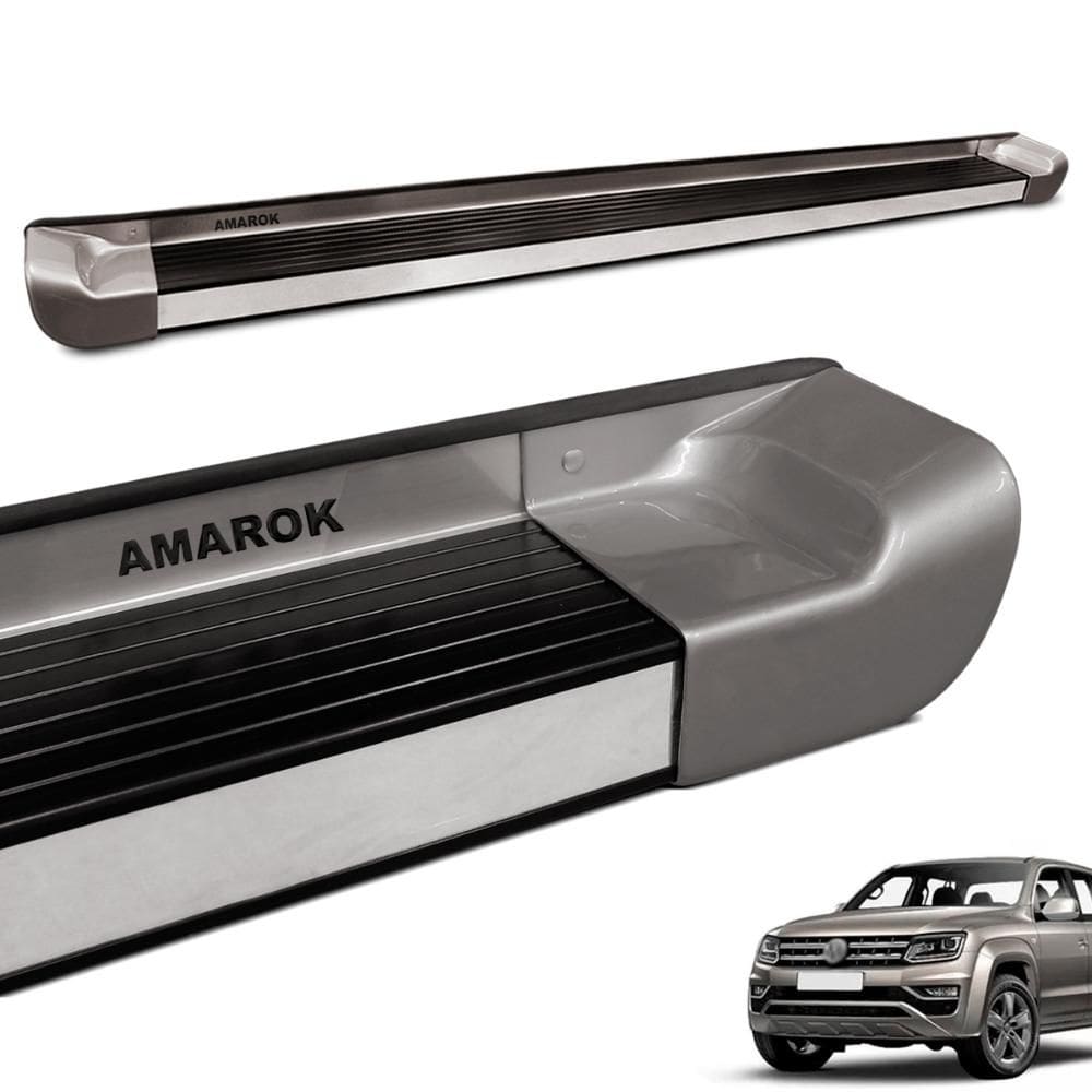 Estribo Lateral Amarok CD 2010 a 2023 Prata Vegas Personalizado