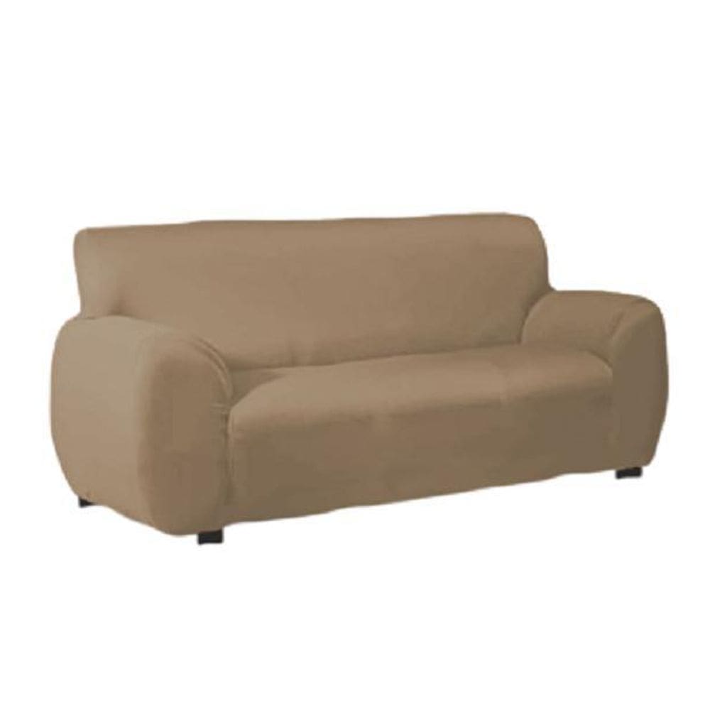 Capa de sofá coladinha kit 3 lugares bege