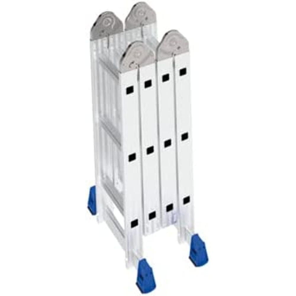 Escada multifuncional mor 4x3 alumínio 12 degraus dobrável