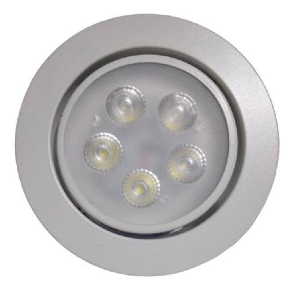 Kit 10 lâmpadas spot led 5w embutir redonda bco frio bivolt