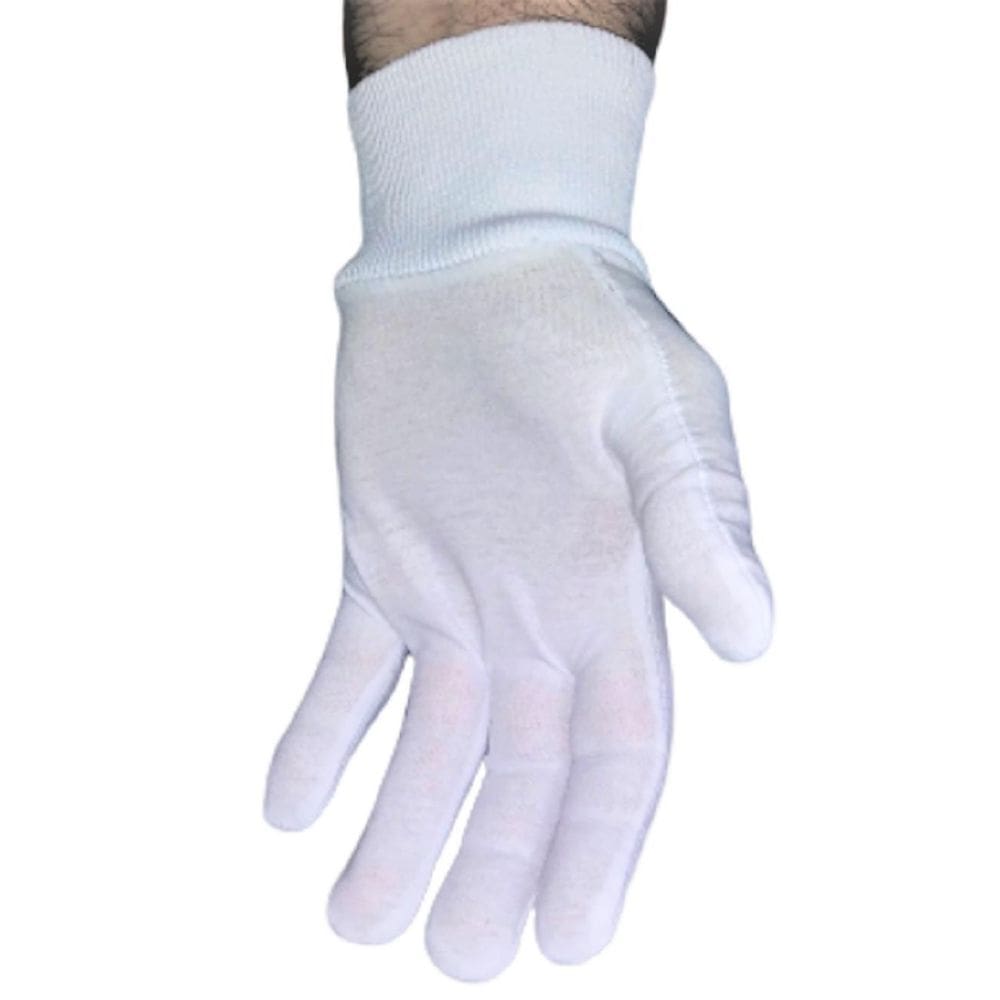 Luva de algodão branca alergia garçom 10 pares  g