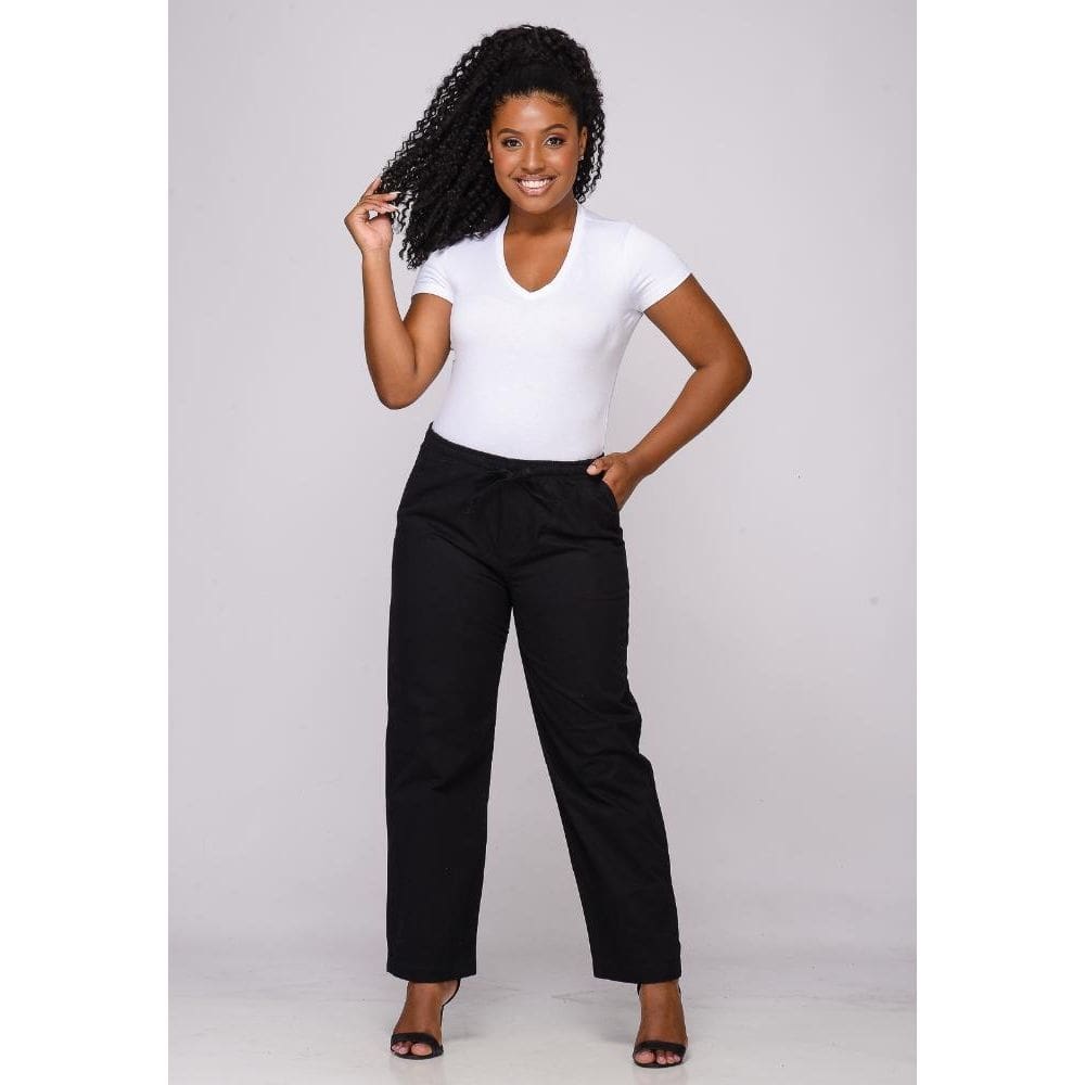 Calça Feminina Elástico 7928 Preto [F075]