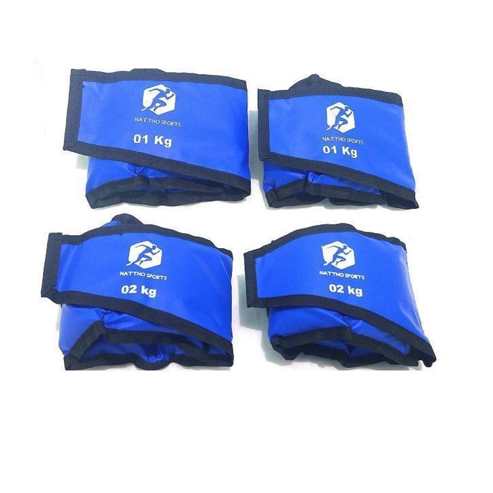 Kit caneleira tornozeleira de peso 1kg e 2kg perna / braço