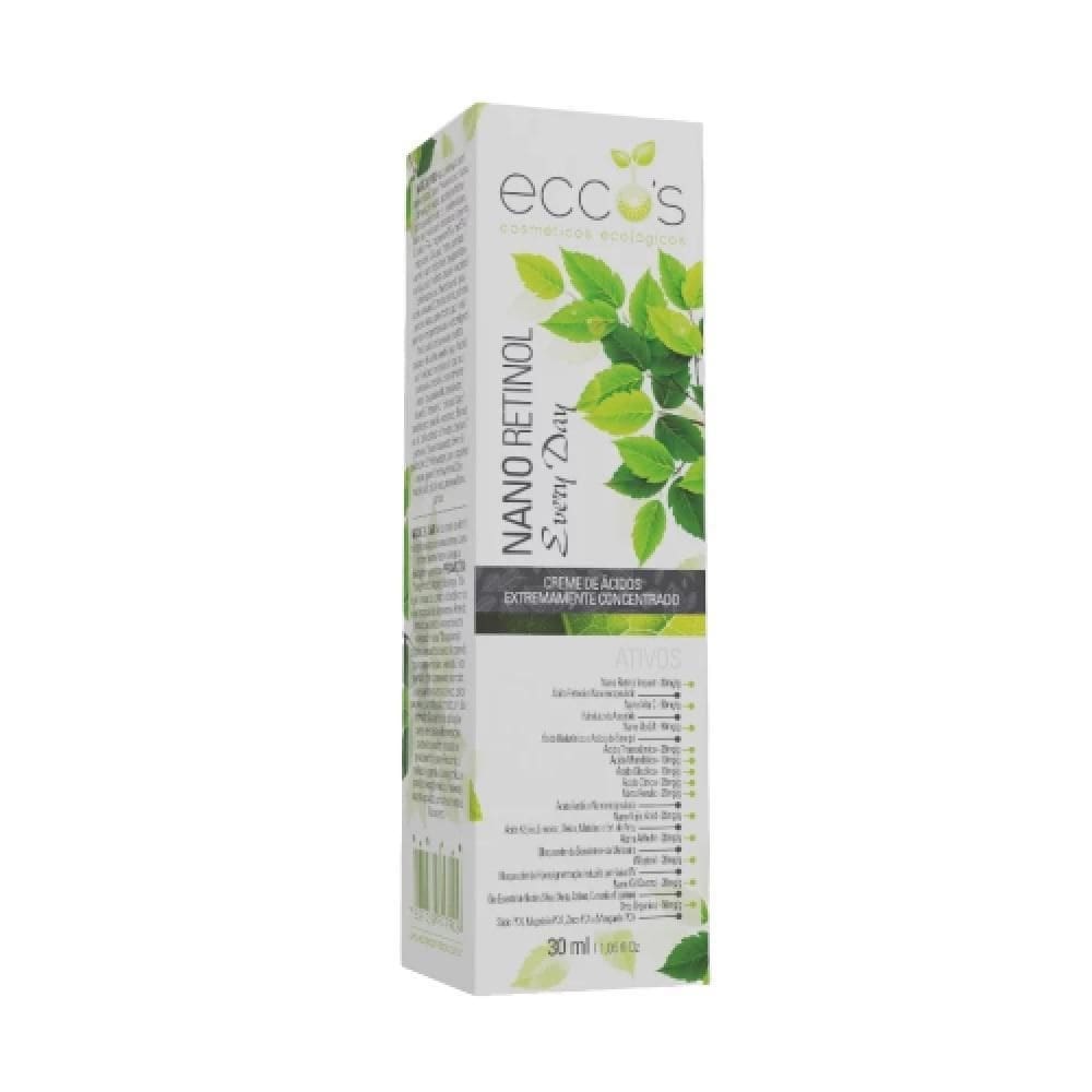 Creme de ácidos clareador eccos nano retinol every day 30ml